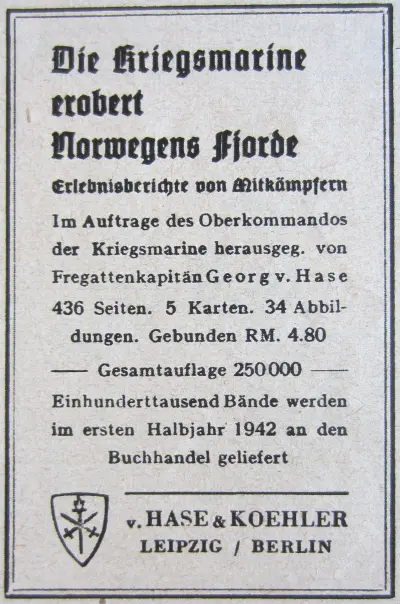 Die Kriegsmarine erobert Norwegens Fjorde