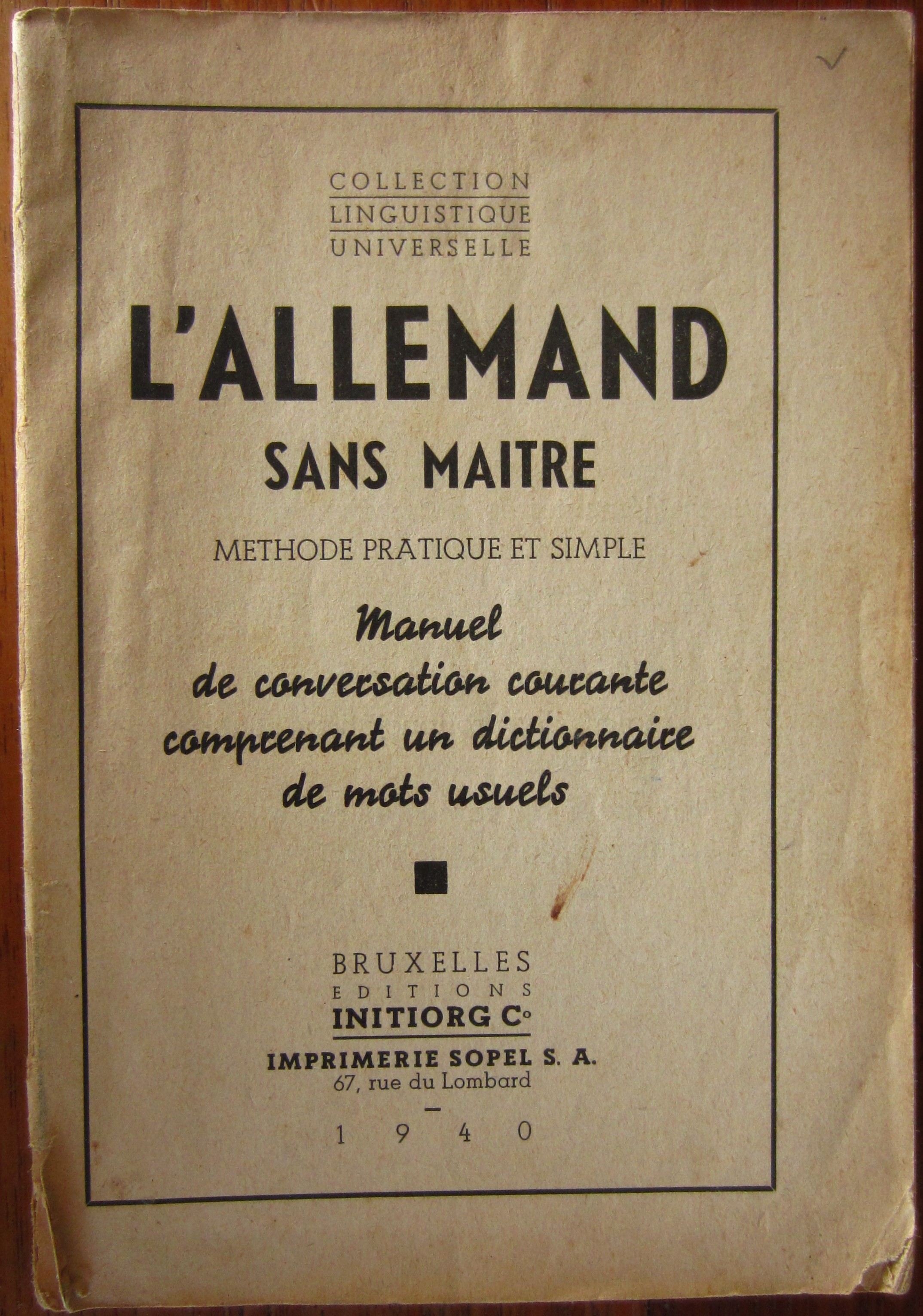 L'allemand sans maître
