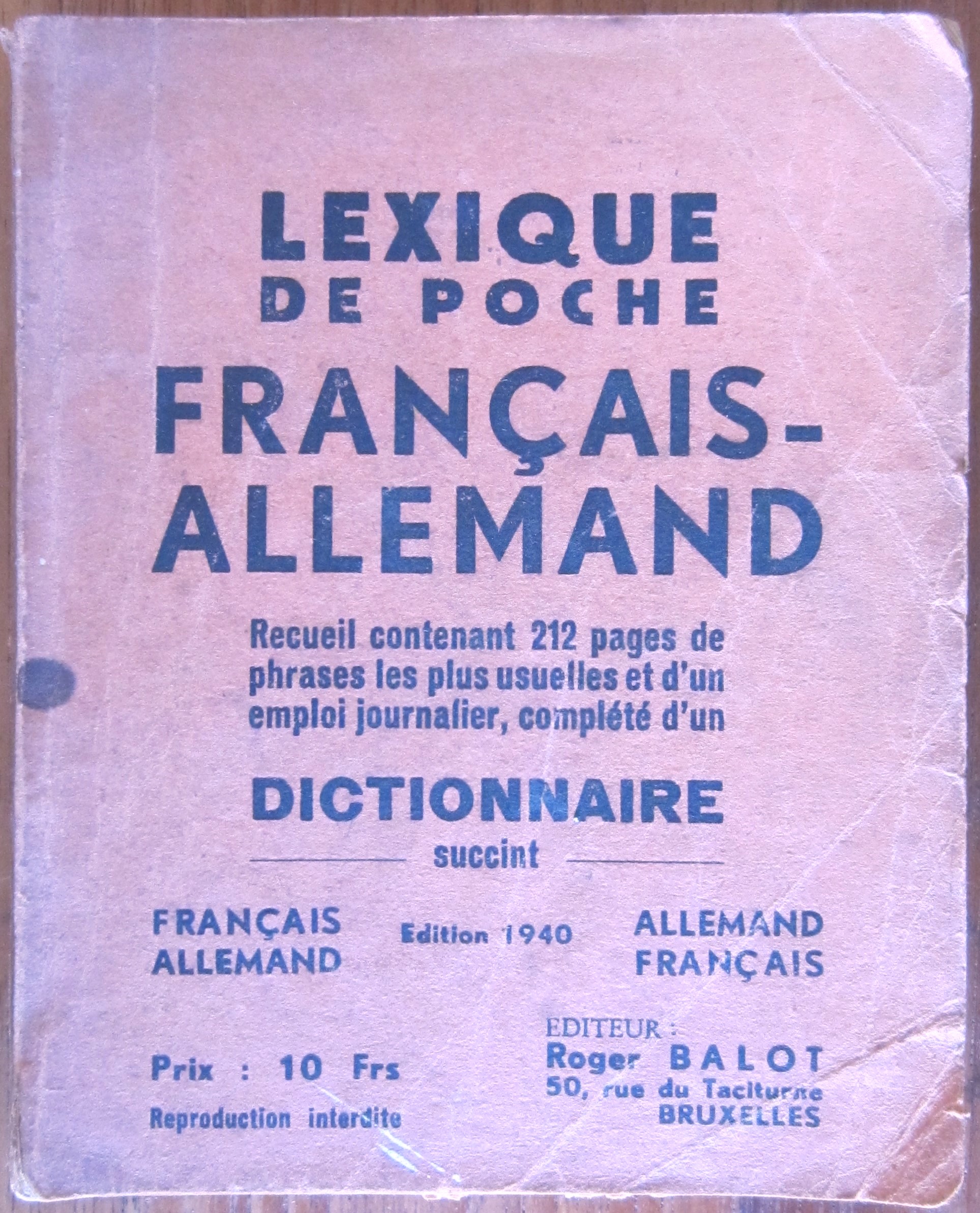 Lexique de poche Français - Allemand