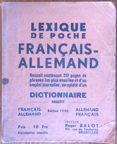 Lexique de poche Français - Allemand