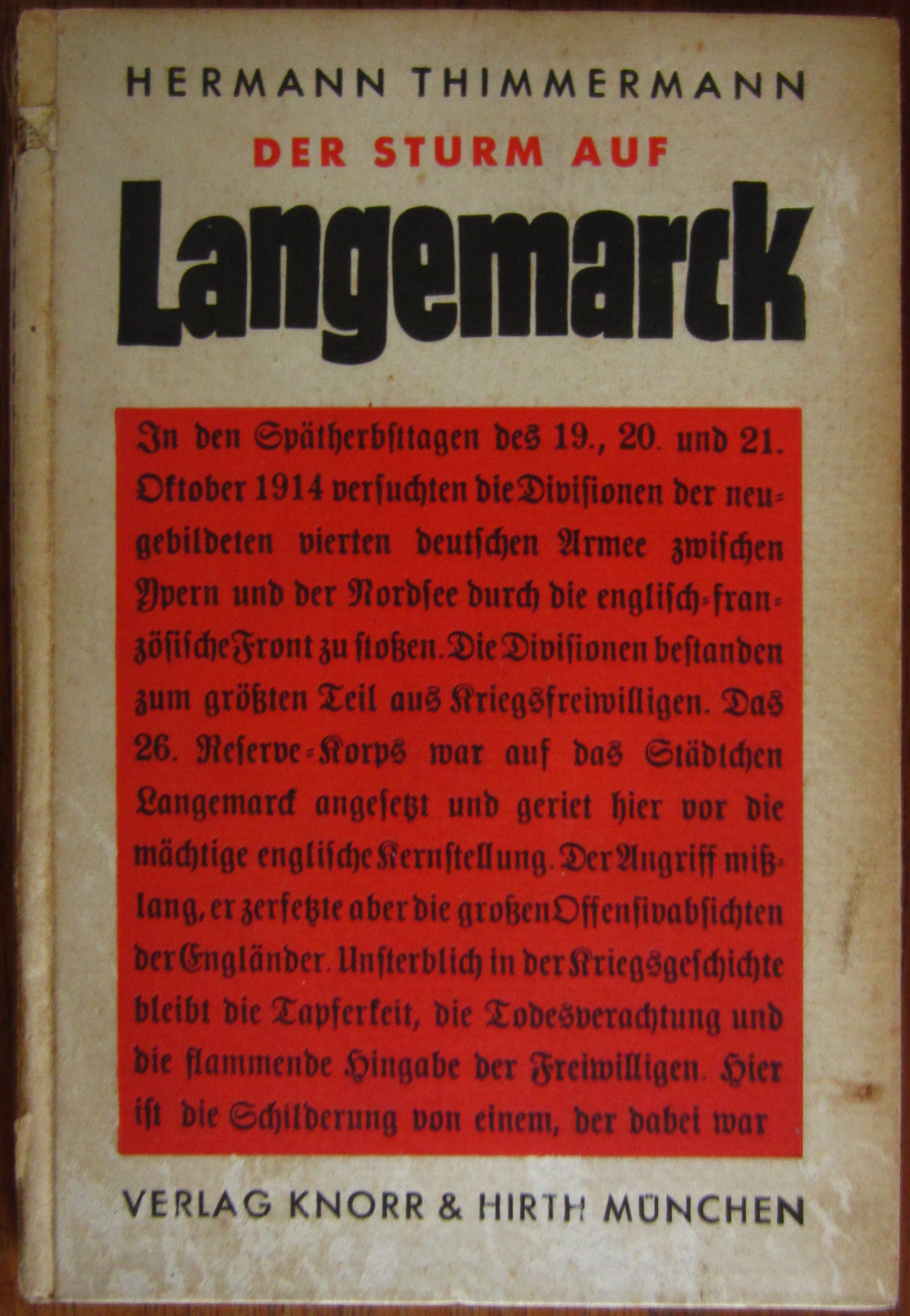 Der Sturm auf Langemarck