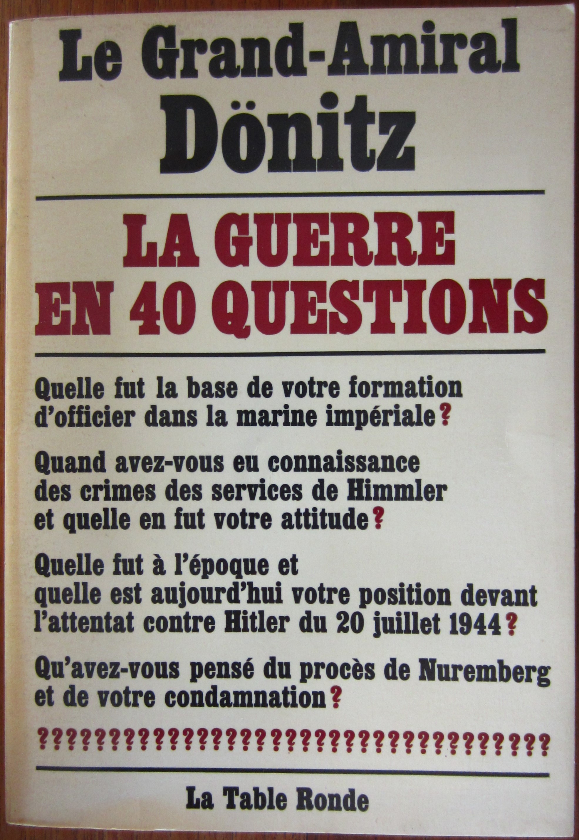 Le Grand-Amiral Dönitz