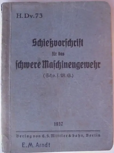 Schiessvorschrift für das schwere Maschinengewehr