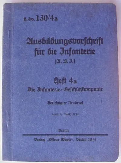 Ausbildungsvorschrift für die Infanterie