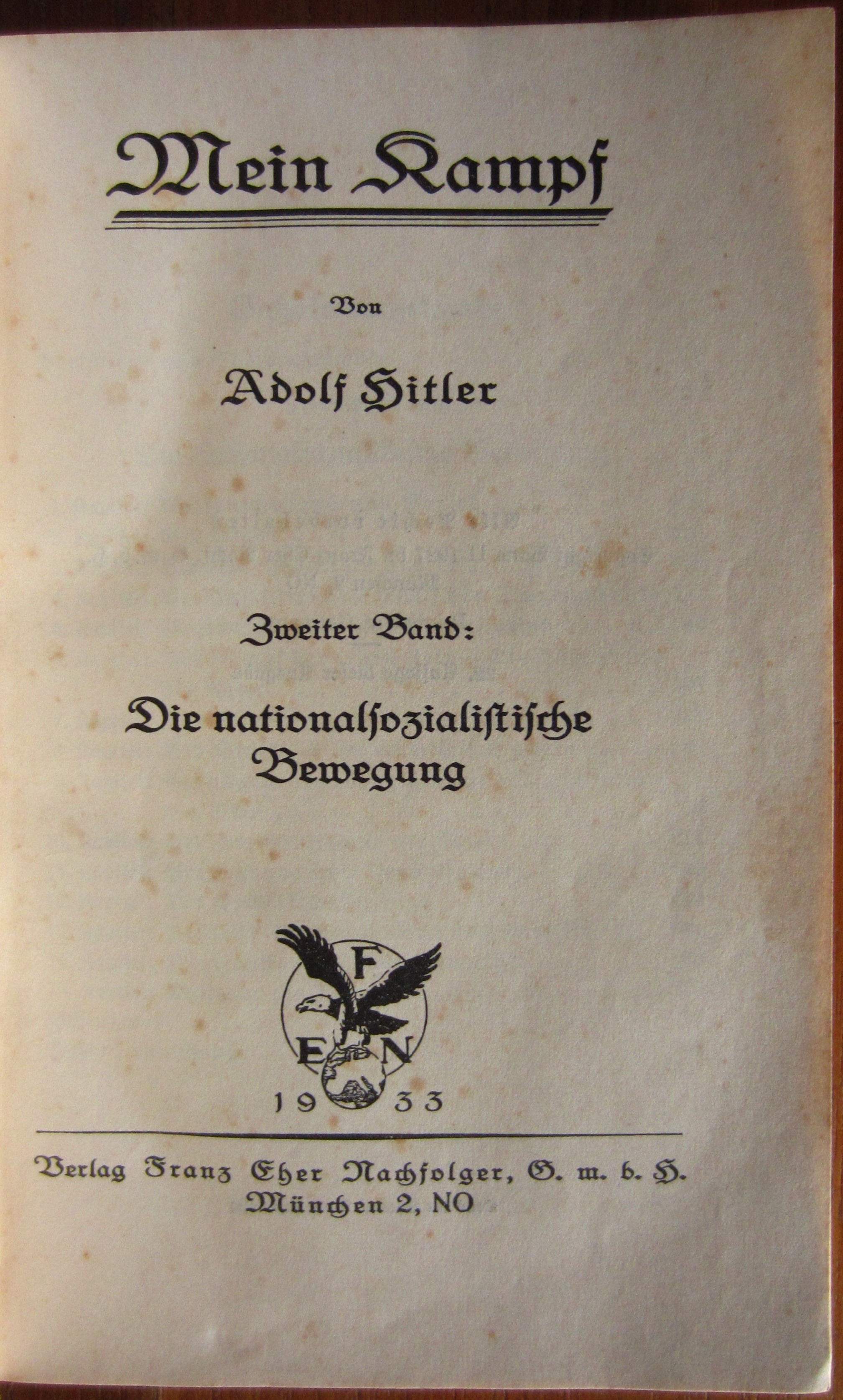 Mein Kampf - 2. Band - 1933