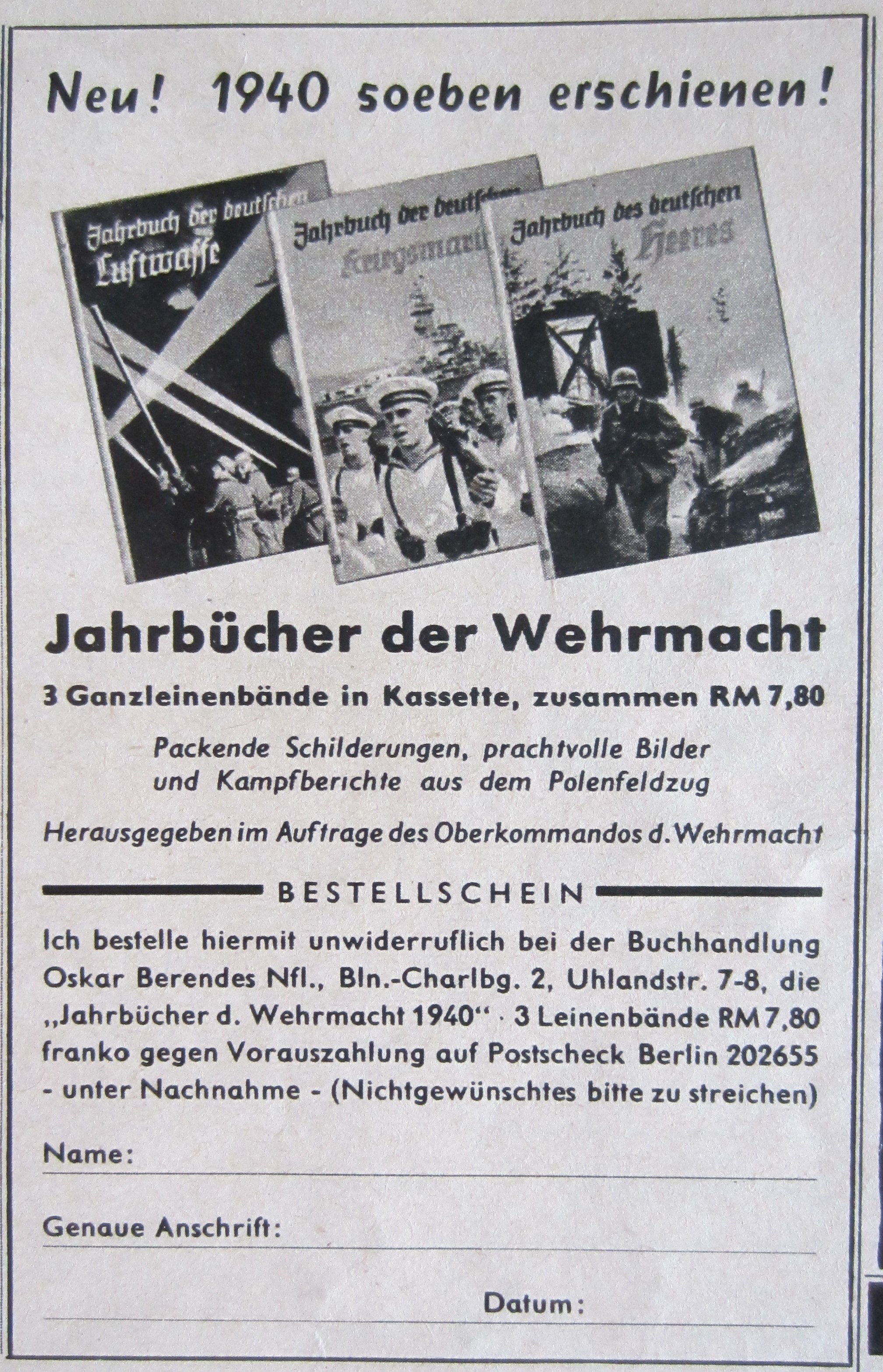 Jahrbuch der deutschen Luftwaffe 1940
