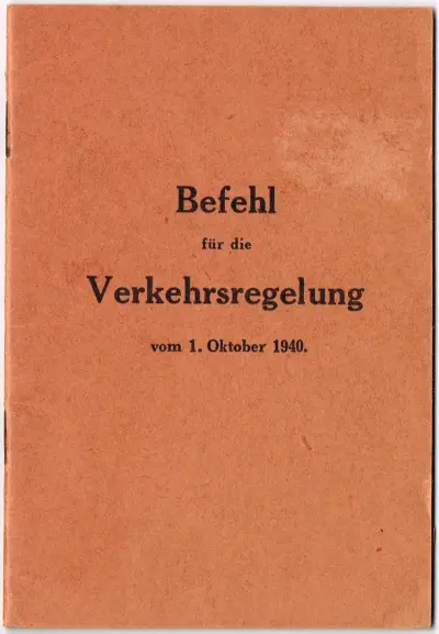 Befehl für die Verkehrsregelung vom 1. Oktober 1940