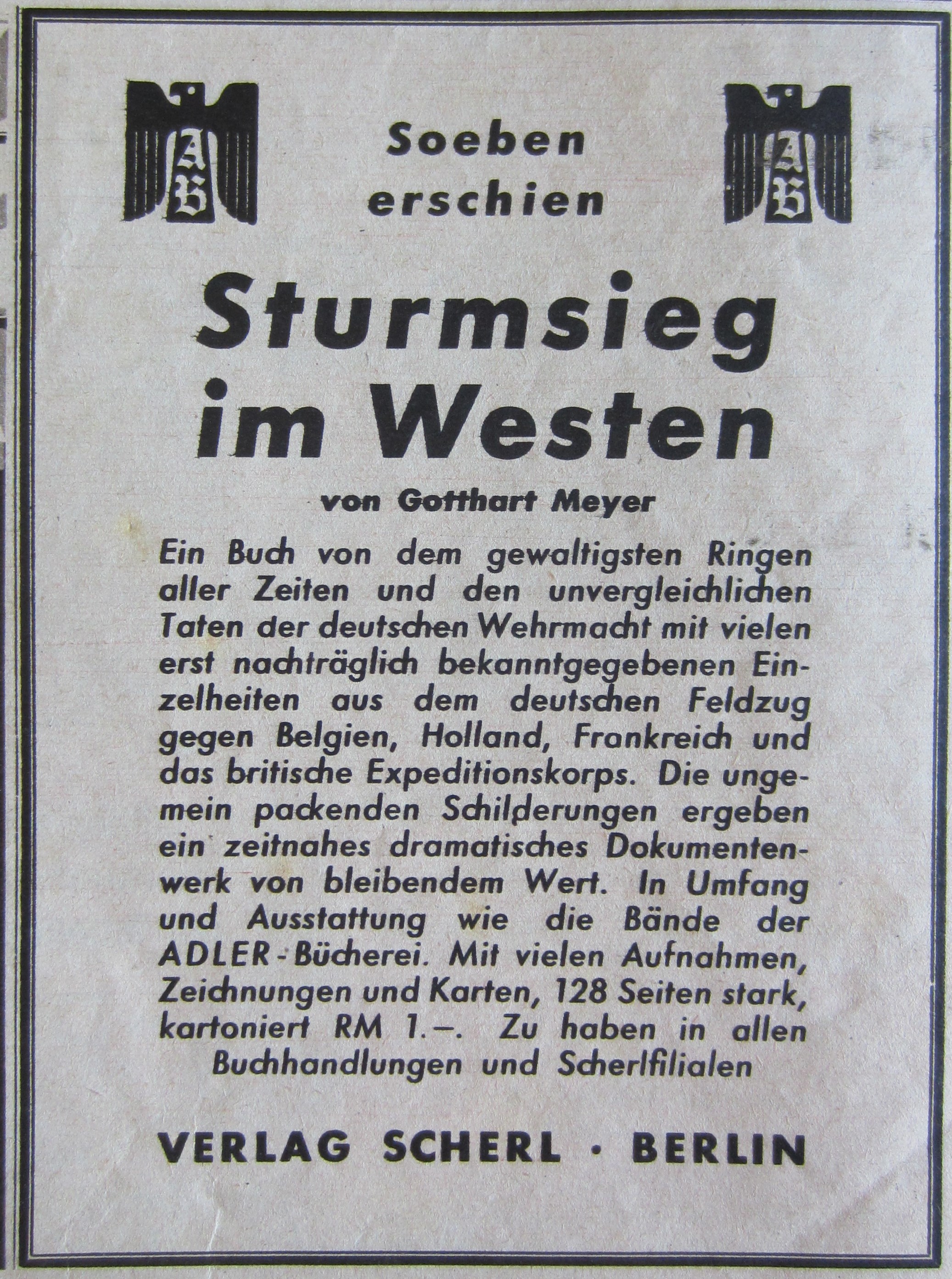 Sturmsieg im Westen