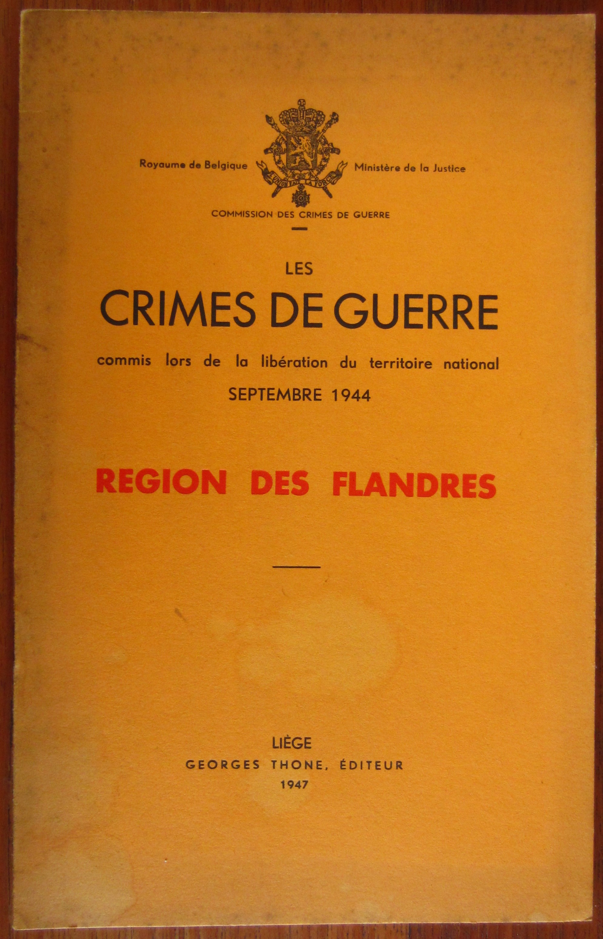 Les crimes de guerre - Région des Flandres