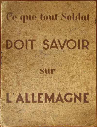 Ce que tout soldat doit savoir sur l'Allemagne