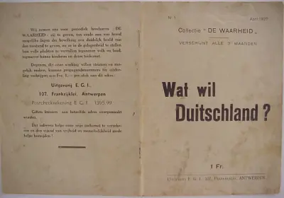 Wat wil Duitschland?