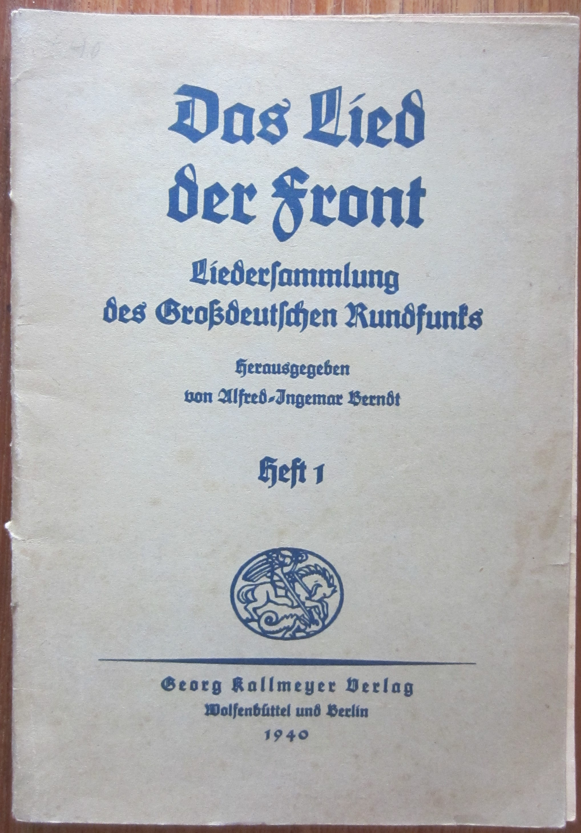 Das Lied der Front - Heft 1