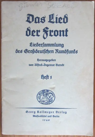 Das Lied der Front - Heft 1