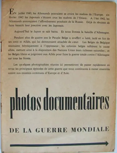 Photos documentaires de la guerre mondiale
