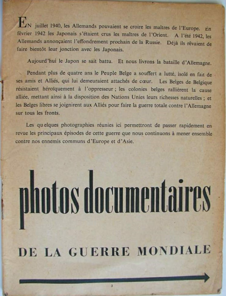 Photos documentaires de la guerre mondiale