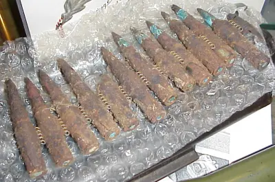 MG Gurt with 12 bullets - Utah Beach excavation