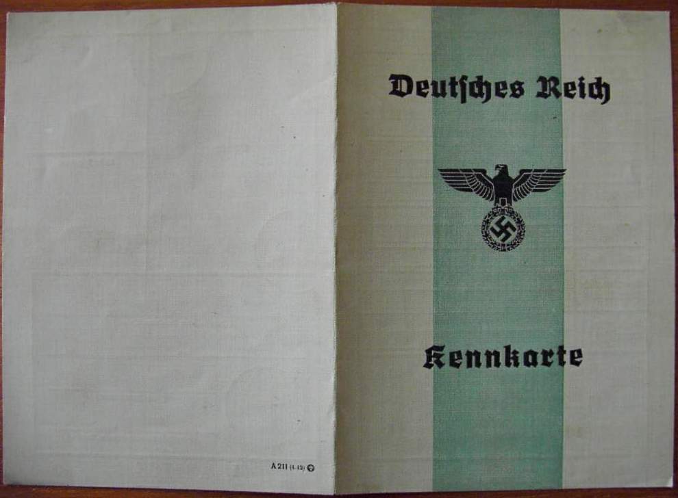 Kennkarte - empty + green crossed out