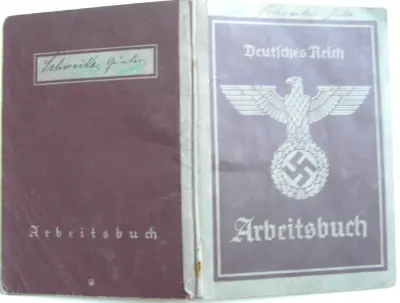 Arbeitsbuch 2nd model Nr 145 w.-e.- 30806 + Haupt Ausweiskarte Krupp