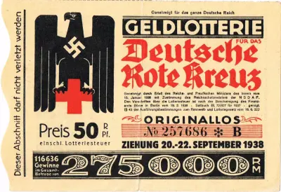 Lottery ticket "Geldlotterie für das Deutsche Rote Kreuz"