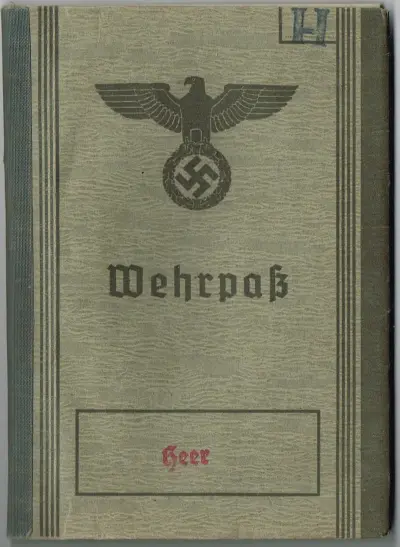 Wehrpass 2nd model Heer - Nr 90/169/1/1 + Wehrpass Notiz - Peter Hofmann