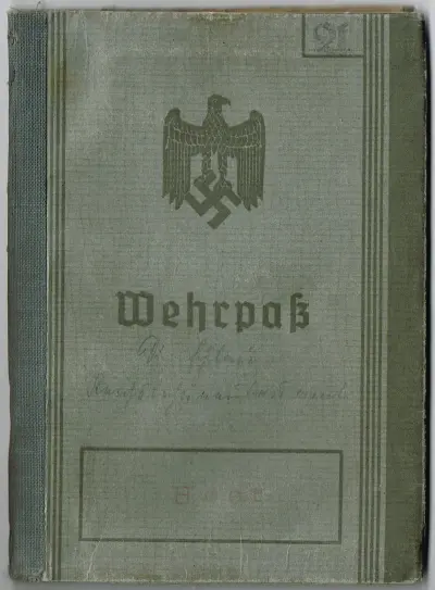 Wehrpass 1st model Heer - Nr I 98/1/23