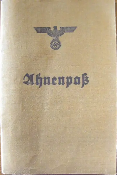 Ahnenpass (brown) - eagle on swastika - empty
