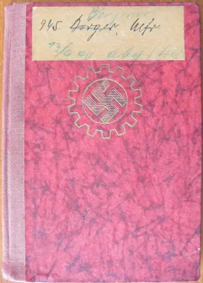 DAF Mitgliedsbuch -Alfred Börgener