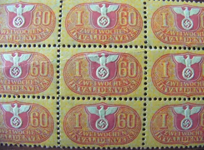 Stamp Invalidenverschicherung - 26 pieces