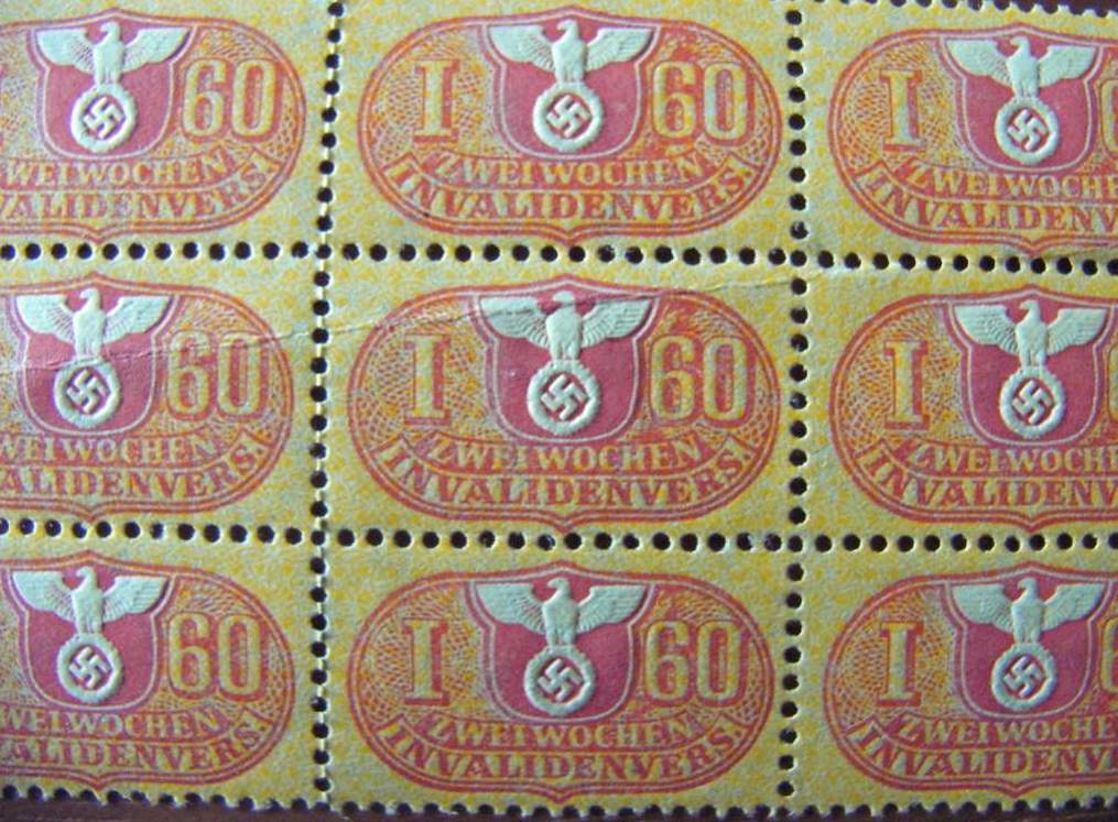 Stamp Invalidenverschicherung - 26 pieces