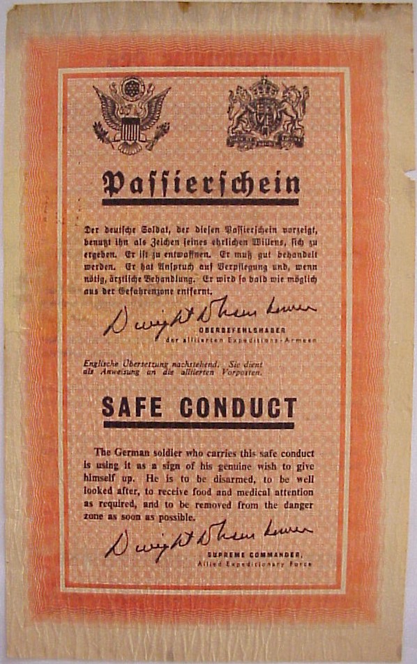 Passierschein - Safe Conduct - orange