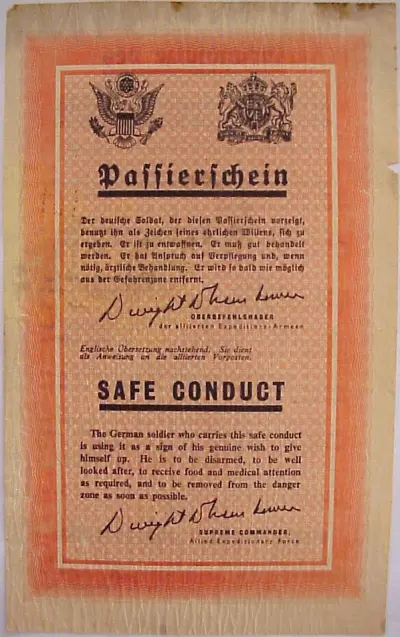 Passierschein - Safe Conduct - orange