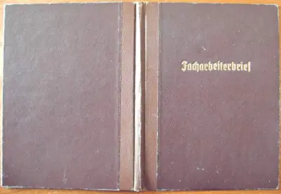 Facharbeiterbrief - Georg Hamm in RAD uniform