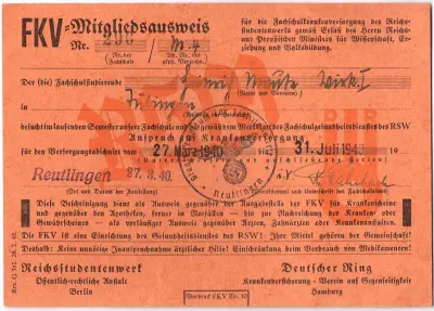 FKV-Mitgliedsausweis Nr. 296