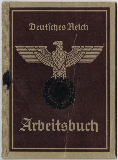Arbeitsbuch 2nd Model Nr 105 De 29812 + Entlassungschein (Certificate of discharge) - Wilhelm Segelken