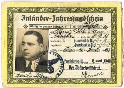 Inländer-Jahresjagdschein - 1941-1945 - Fritz Lang
