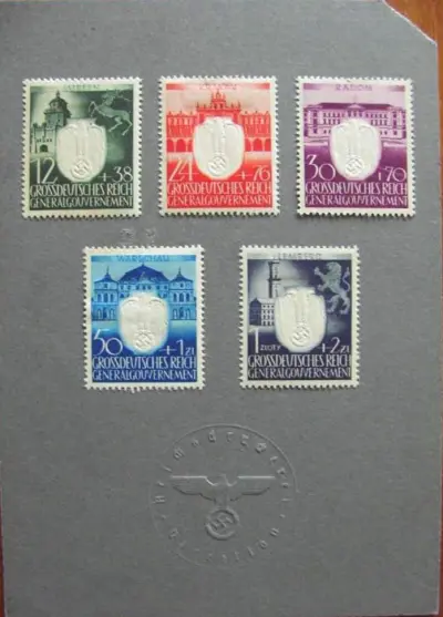 Postal item - Direktion Reichsdrückerei - 5 embossed stamps GGT