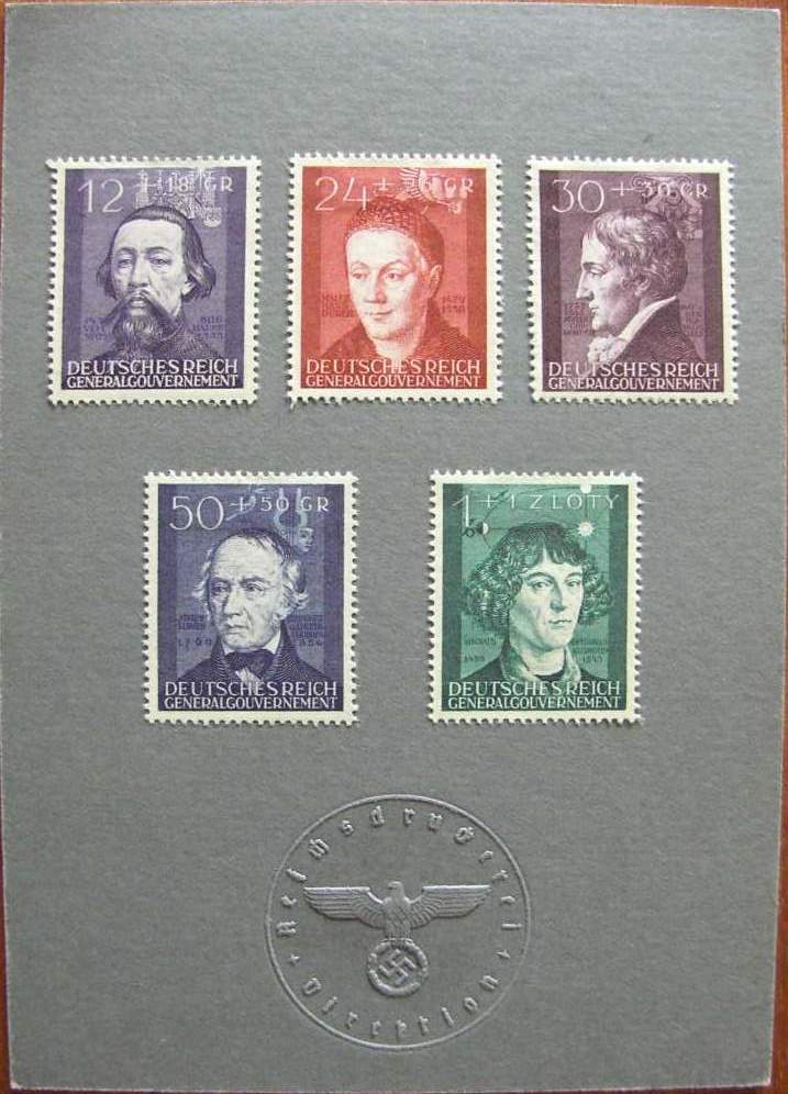Postal item - Direktion Reichsdrückerei - 5 historic figures GGT