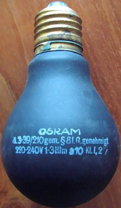 OSRAM Luftschutz-Lampe + packing - Form A - leightbleu - RL 3-39-210