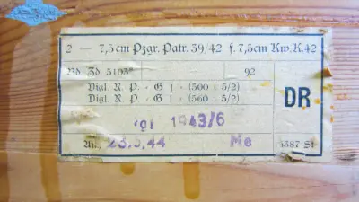 Ammunition box - 7,5 cm Pzgr. Patr 39/42 f. 7,5 cm Kw.K.42