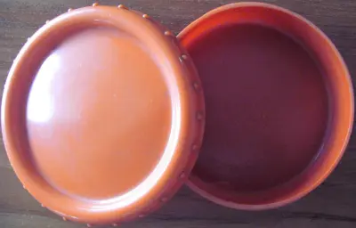 Orange butter jar