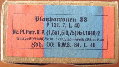 Ammo box - Platzpatronen 33 - P131.7.L.40 - EMPTY!