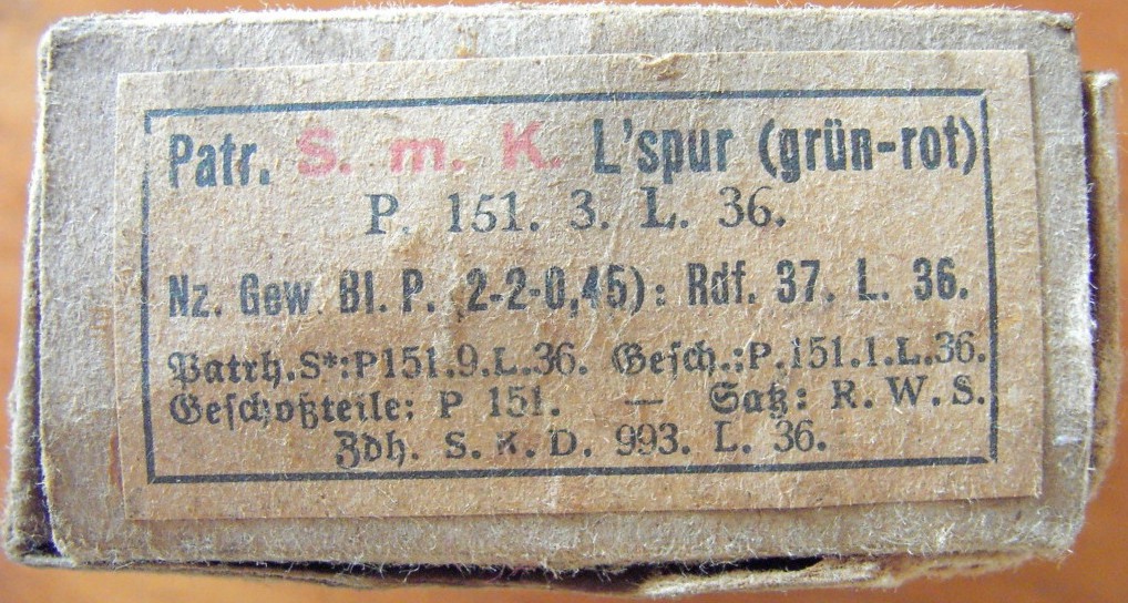 Ammo box - Patr. S.m.K. L'spur (Grün-rot) - P.151.3.L.36 - EMPTY!