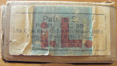 Ammo box - Patr.s.S. - P.181 7.L.39 - i.L. - EMPTY!