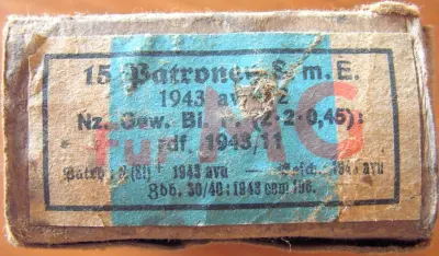 Ammo box - 15 Patronen S.m.E. - 1943 av 42 - EMPTY!