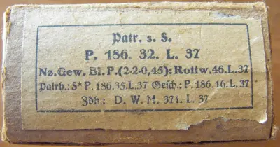 Ammo box - Patr.s.S. - P.186.32.L.37 - EMPTY!