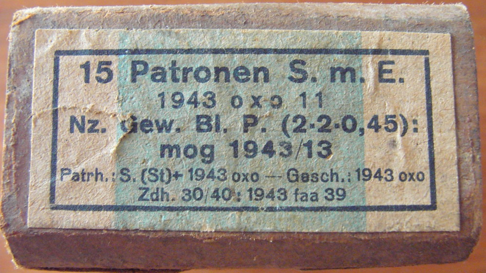 Ammo box - 15 Patronen S.m.E. - 1943 oxo 11 - EMPTY!