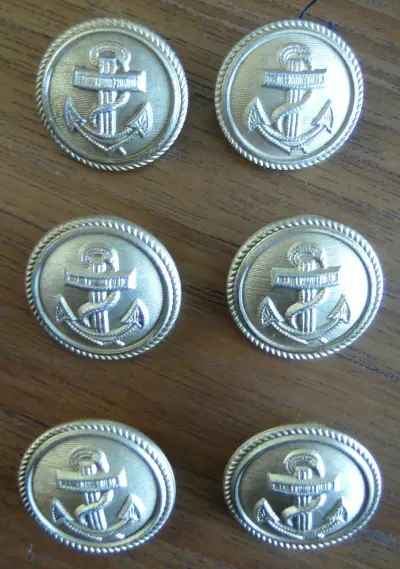 Brass button Kriegsmarine - 6 pieces
