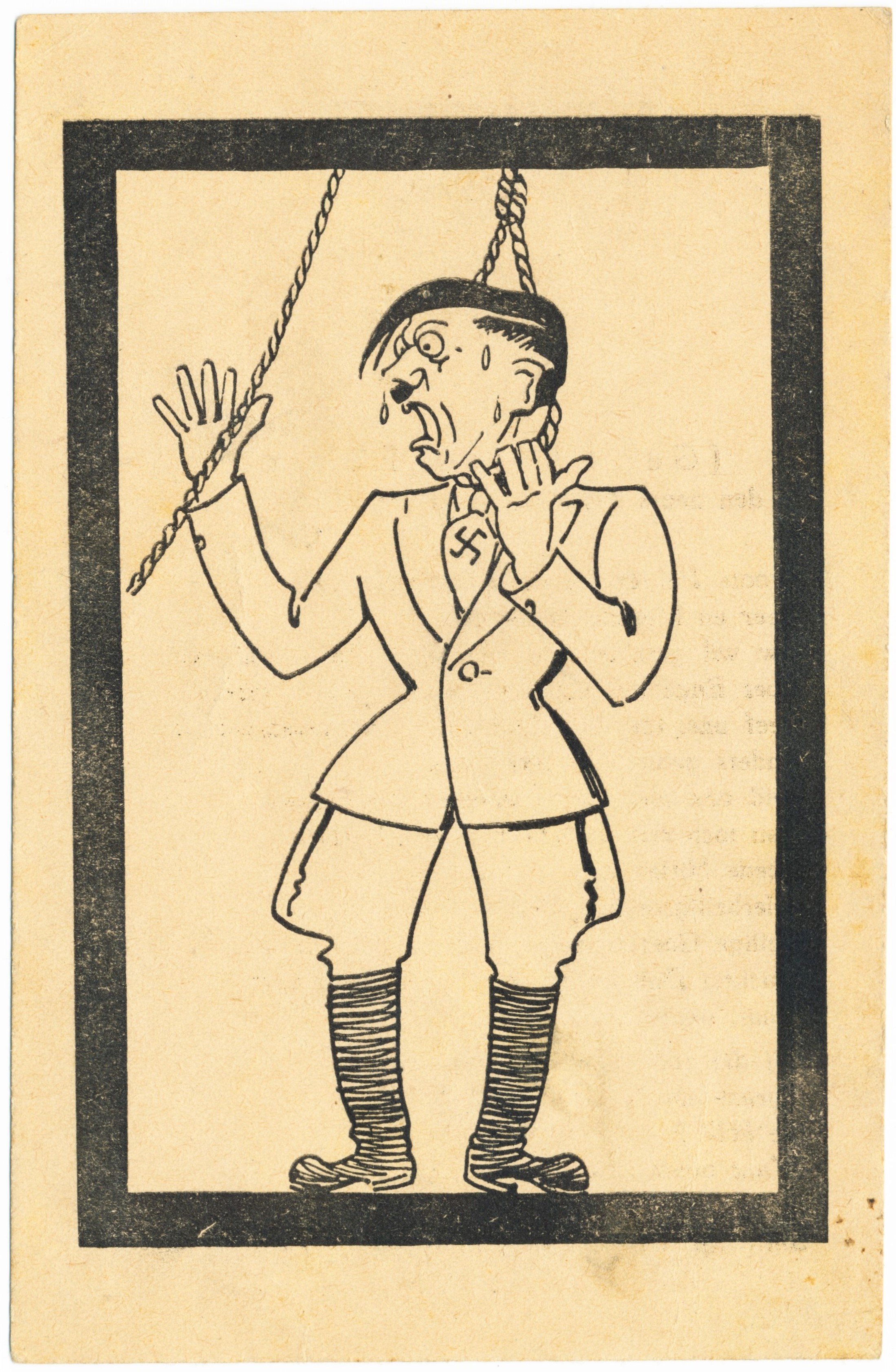 Mocking card - De Wees-Gegroet van Adolf Hitler