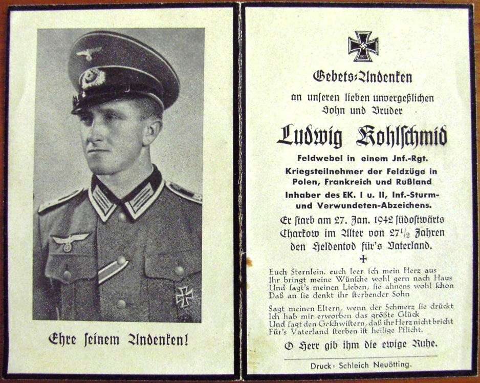 Death card : Ludwig Kohlschmid
