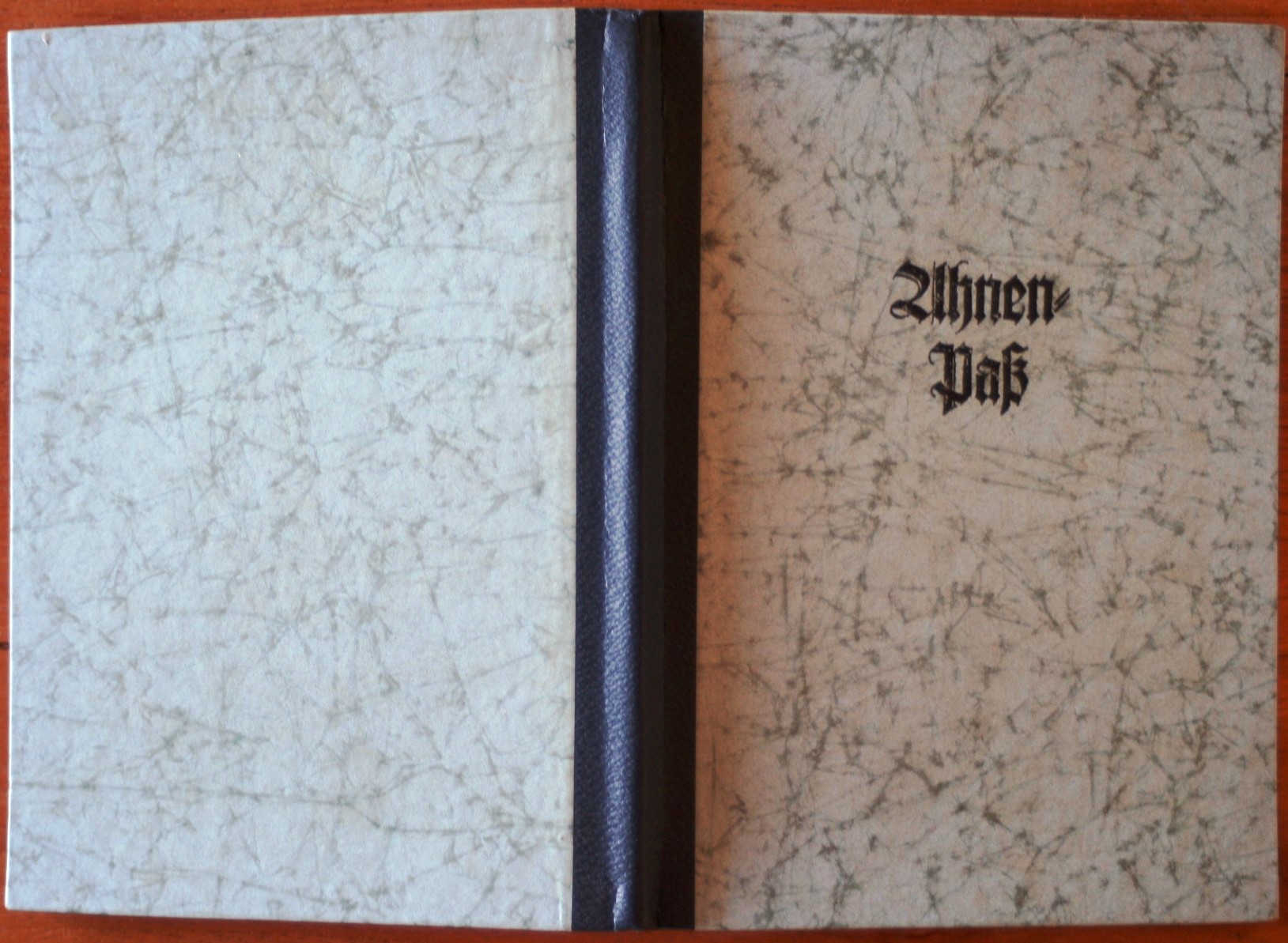 Ahnenpass - blue spine - empty